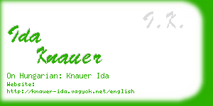 ida knauer business card